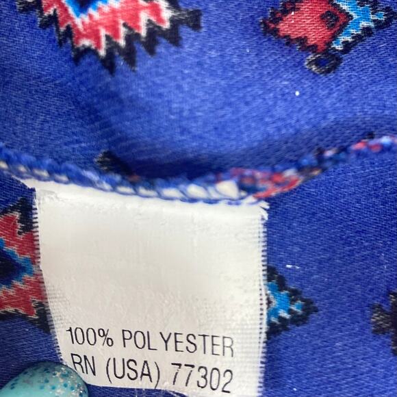 Zara blue red crossover top, Ladies medium sleeveless hi low surplice blouse - Picture 6 of 8